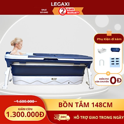 Bồn tắm gấp gọn thông minh Legaxi dành cho người lớn trẻ em, Có thể làm bể bơi Size 148 Cm