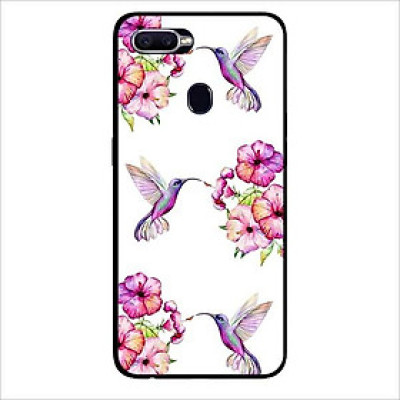 Ốp lưng dành cho Oppo F9 - Realme 2 Pro - A7 ( A5s ) - A12 mẫu Hoa Và Chim Hồng