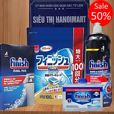 COMBO FINISH : VRB Classic 100 + Muối 1,5kg + Bóng 750ml + Vệ sinh 250ml