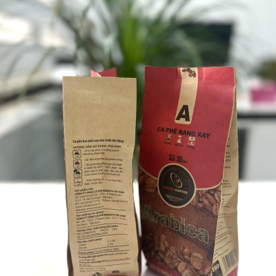 Cà Phê Arabica Cầu Đất - Pha Máy - Gói 250gr Nguyên Hạt Hương Vị Đậm Đà Cân Bằng Hoàn Hảo Rovina Coffee