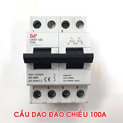 CB, Aptomat đảo chiều 2 nguồn điện 100A/220V LW