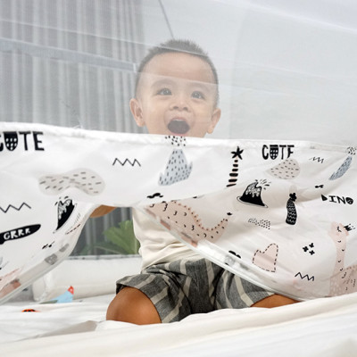 Mùng Chụp Màn Chụp Tự Bung Đỉnh Rộng Cao Cấp 1m8x2m có viền chân - Mộc Miên ( có 2 Cửa)