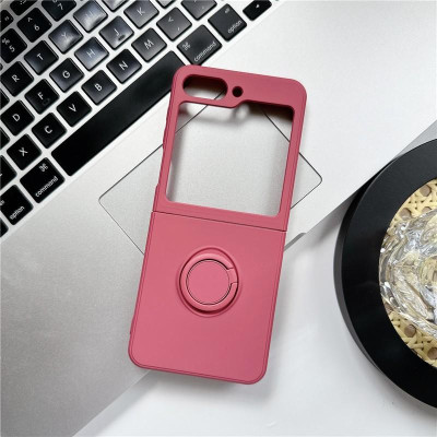 Ốp Lưng Silicon Cho Samsung Galaxy Z Flip 6 / Z Flip 5 Kèm Iring - BUM STORE GALAXY CASE