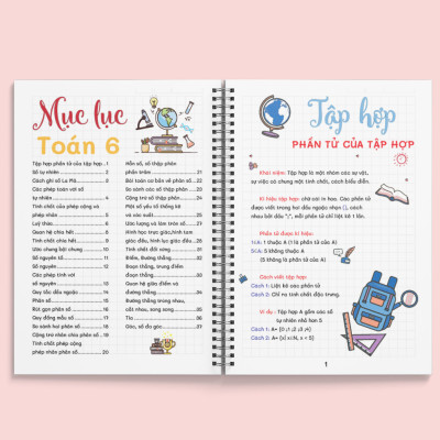 Sách Takenote lớp 6: Toán + Văn Kết Nối + Tiếng Anh 3-12 khổ A5 (Phiên Bản Mới Nhất)