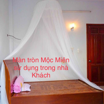 Màn Tròn Cho Giường Lớn /Bigsize - Cao Cấp Mộc Miên ( Hình thật )