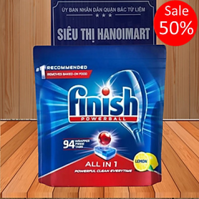 Viên rửa bát Finish Classic hương chanh 90 viên 