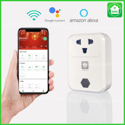 Ổ Cắm Thông Minh HUNONIC, Ổ Cắm Wifi Điều Khiển Từ Xa Qua Điện Thoại - SK01