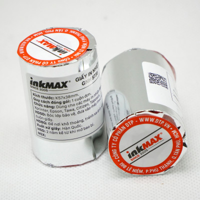 Giấy in nhiệt K57x38 - Giấy in Bill K57 - Giấy in hóa đơn K57 - Dùng cho các dòng máy in: XPRINTER, EPSON, BIXOLON, COGNITIVE, BIRCH, YAMAFUJI,C USTOM, SUPER PRINTER, TOPCASH, ANTECH, DATAPRINT, APOS, TAWA PRP, ATP