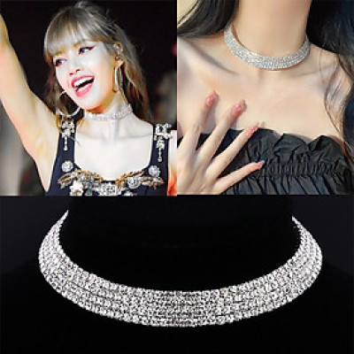 Vòng cổ mix đá lấp lánh LISA BLackpink cho cô nàng sang chảnh thời trang hot girl