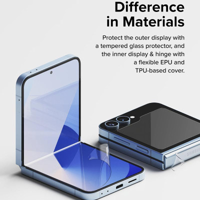 Combo 2 Bộ Miếng Dán Màn Hình RINGKE 3-in-1 Protector dành cho Samsung Galaxy Z Flip 6 (dán màn hình ngoài, màn trong, dán viền)_ Hàng chính hãng