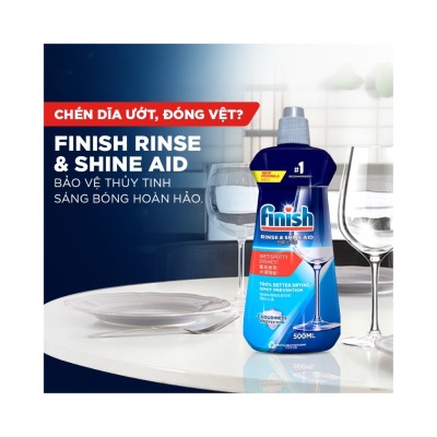 Combo 60 Viên rửa bát Finish quantum max+1150ml nước bóng finish+1.2kg Muối Finish - Hanoimart