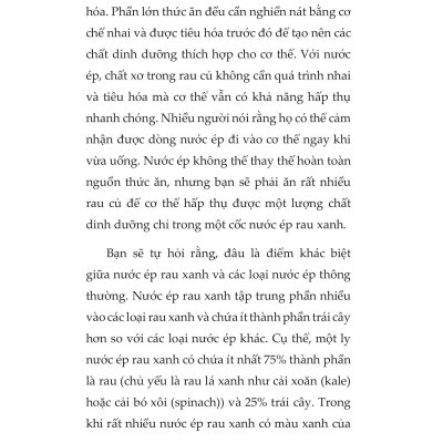 Nước Ép Tươi Xanh Thải Độc Chữa Lành