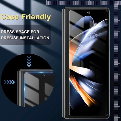 Miếng dán kính cường lực màn hình trước cho Samsung Galaxy Z Fold 6 / Z Fold 7 full 9D hiệu Kuzoom Protective Glass - mỏng 0.3mm, vát cạnh 2.5D, độ cứng 9H, viền cứng mỏng chống vỡ cạnh - Hàng nhập khẩu