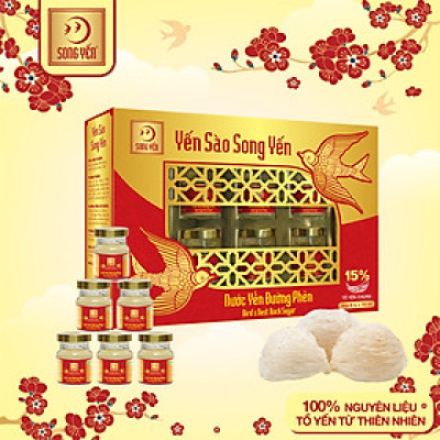 Nước Yến Đường Phèn 15% Song Yến (Lốc 6 Lọ x 70ml)