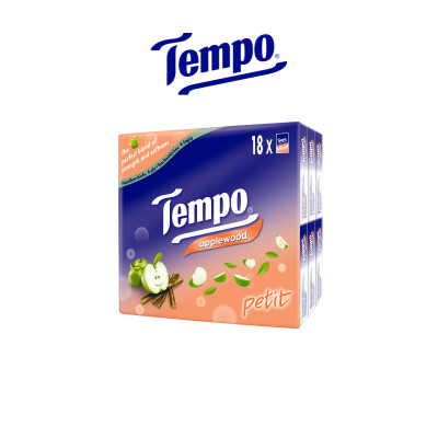 Combo 2 Lốc Khăn Giấy Bỏ Túi Tempo Petit (Lốc 18 Gói) - Gỗ Táo