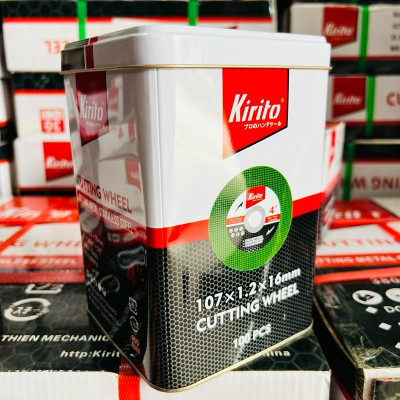 Đá cắt sắt, inox (hộp 100 viên) thương hiệu Kirito nhật bản. kích thước 107mm và 355mm