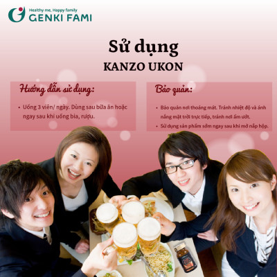 Combo Viên Uống Bổ Gan Kanzo Ukon, Tăng Cường Sinh Lý Nam Supomaca Genki Fami Nhật Bản