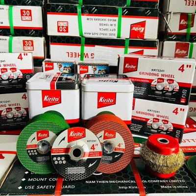 Đá cắt sắt, inox (hộp 100 viên) thương hiệu Kirito nhật bản. kích thước 107mm và 355mm