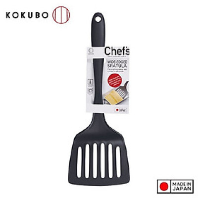 Xẻng lật có rãnh Echo Metal, với thiết kế rãnh lớn giúp thoát mỡ nhanh, rất tiện dụng cho công việc nhà bếp - nội địa Nhật Bản 