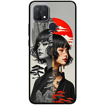 Ốp lưng cho Oppo A15 - A15S - A17 - A17K - A57 4G - A94 5G - A95 5G - Cô Gái Xám Đỏ - Hàng Chính Hãng