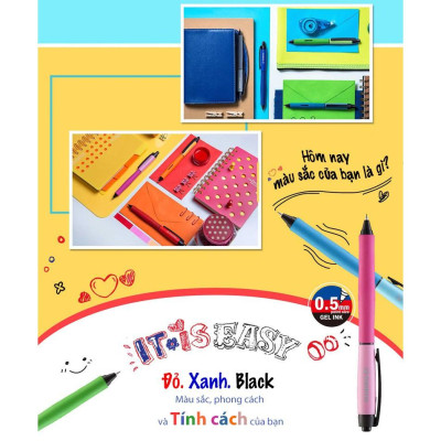 Hộp 10 Bút bi gel STABILO Palette 268 XF 0.5mm (GP268XF/10) - Đỏ