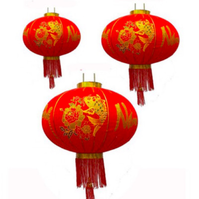 Đèn lồng trang trí ngày Tết - Size từ 30cm đến 50cm - Cây giả, hoa lụa Decor trang trí nhà cửa