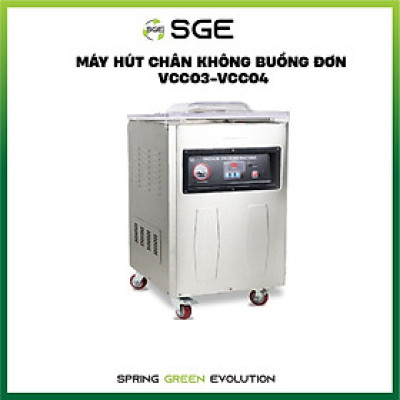 Máy hút chân không công nghiệp kiểu buồng VCC03, hàng chính hãng Thailand. Dùng cho hộ kinh doanh, doanh nghiệp hút chân không sản phẩm số lượng lớn.