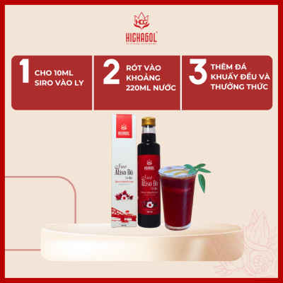 Siro Atiso đỏ Cô đặc Hichagol giúp thanh nhiệt, mát gan, đẹp da, không chất bảo quản Chai 250ml