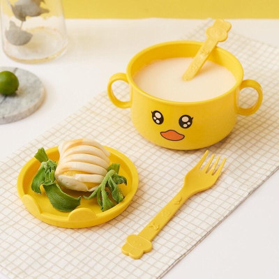 Full bộ 5 món khay ăn dặm hình con vịt vàng siêu đáng yêu - Bộ bát ăn dặm cho bé 5 chi tiết hình con vịt.