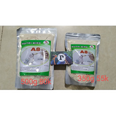 BỘT DINH DƯỠNG A8 CHO VẸT NON (LB, cock, yến phụng, sun, Greencheek, ngực hồng...)