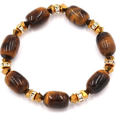 Chuỗi tay đá mắt hổ vàng đen FSHV11