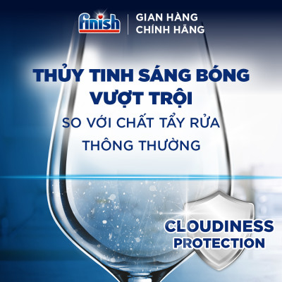 Combo Finish tiện lợi 3: Túi 100 Viên Rửa Bát All In 1+ Nước Làm Bóng Finish 500ml +Dung Dịch Vệ Sinh Máy Finish 250ml
