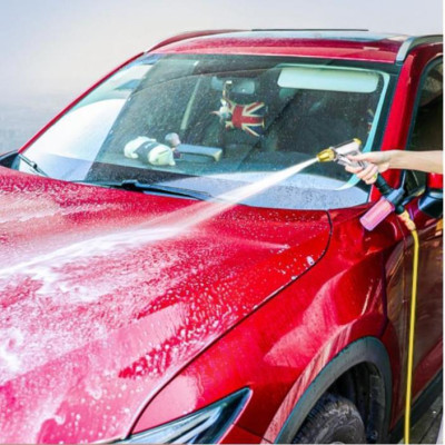  Bộ dây vòi xịt nước rửa xe, tưới cây . tăng áp 3 lần, loại 7m, 10m 206236 đầu đồng, đai, + tặng đai