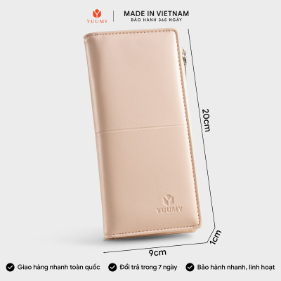 Ví Yuumy (Thời trang nữ cầm tay dáng đứng  - Ví da Seasand YV116)