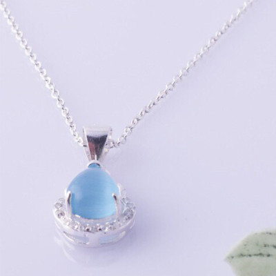 Dây chuyền bạc nữ trang sức bạc Ý S925 Bạc Xinh Huệ Ngân - Giọt sương long lanh YYDZ123