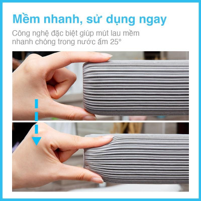 Cây Lau Nhà MyJae Đài Loan Dạng Mút Xốp PVA Thông Minh Lau Sàn Siêu Hút Nước