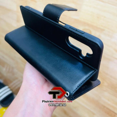 Bao da dạng ví dành cho SamSung Galaxy A04s hiệu Hanman có quai cài, có ngăn đựng thẻ và tiền tiện dụng - Hàng chính hãng