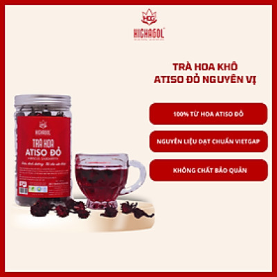 Trà Đài hoa Atiso đỏ Hichagol 100% từ thiên nhiên, hỗ trợ giảm cân,  tốt cho hệ tiêu hóa [Hủ 80gr]
