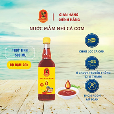 Nước mắm cá cơm Hương Phú 20 độ đạm 510ML - Hàng Chính Hãng