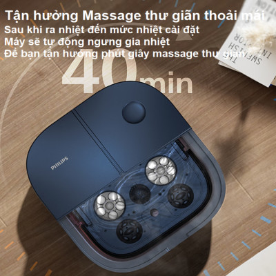 Bồn ngâm kiêm máy massage chân tự động Philips PPM5103F. Hàng chính hãng