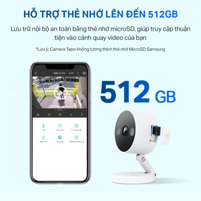Camera Trong nhà & Ngoài trời Tp-Link Tapo C120 - Độ phân giải 2K 4MP, Chống chịu thời tiết IP66, Có loa báo động, Đàm thoại 2 chiều - HÀNG CHÍNH HÃNG