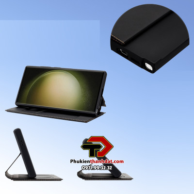 Bao da chống sốc Dux Ducis cho SamSung Galaxy S24 Ultra có 2 ngăn đựng thẻ tiện dụng - Hàng nhập khẩu