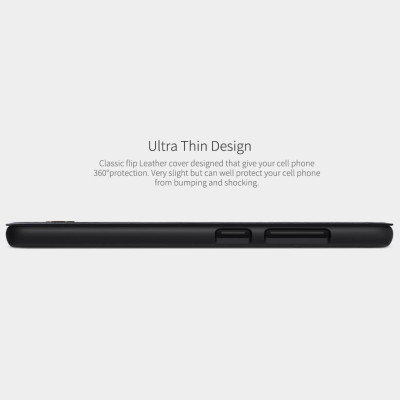 Bao da dành cho Samsung Galaxy A51 hiệu Nillkin Qin (Chất liệu da thật, có ngăn đựng thẻ, mặt da siêu mềm mịn) - Hàng chính hãng