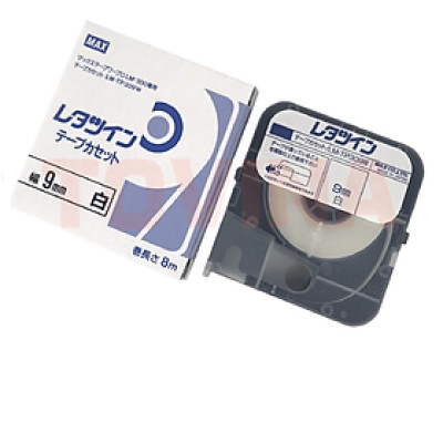 Nhãn Trắng LM-TP309W (9mm, 8m/cái) - Hàng Chính Hãng - Max - Nhật Bản