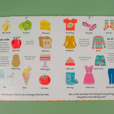 Sách tương tác - Kéo đẩy tìm kiếm - 100 từ vựng song ngữ Việt-Anh cho bé - Đinh Tị Books
