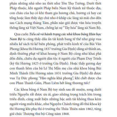 Tiểu Sử Và Hành Trạng Các Nhà Khoa Học Bảng Hán Học Nam Bộ