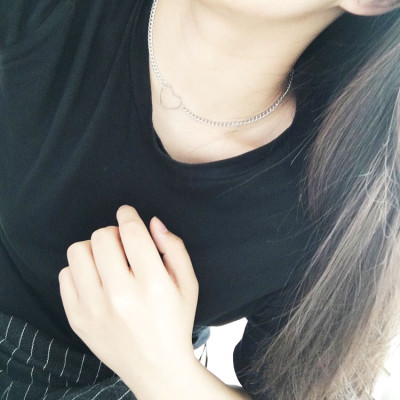 Vòng cổ choker trái tim mảnh xinh xắn