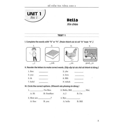 Sách - Đề Kiểm Tra Tiếng Anh Lớp 3 - Có Đáp Án - Biên Soạn Theo Chương Trình GDPT Mới - Hồng Ân