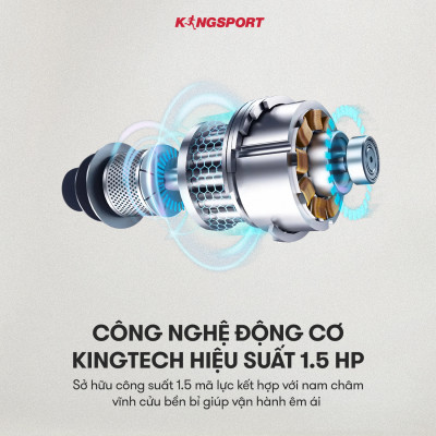 CHỈ GIAO MIỀN BẮC | Máy chạy bộ KINGSPORT ABC thảm chạy kim cương, tốc độ tối đa 8km/h, kèm khóa an toàn, cân nặng phù hợp từ dưới 60kg
