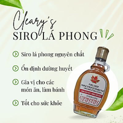 Siro Lá phong làm bánh siro dùng pha chế thức uống, làm bánh - 236ML Hiệu Cleary